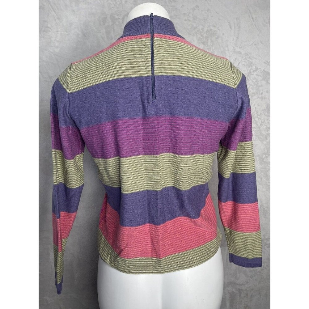 KORET Petites sweater sz P Long Sleeve Mock Turtleneck Multi Color - Picture 4 of 8